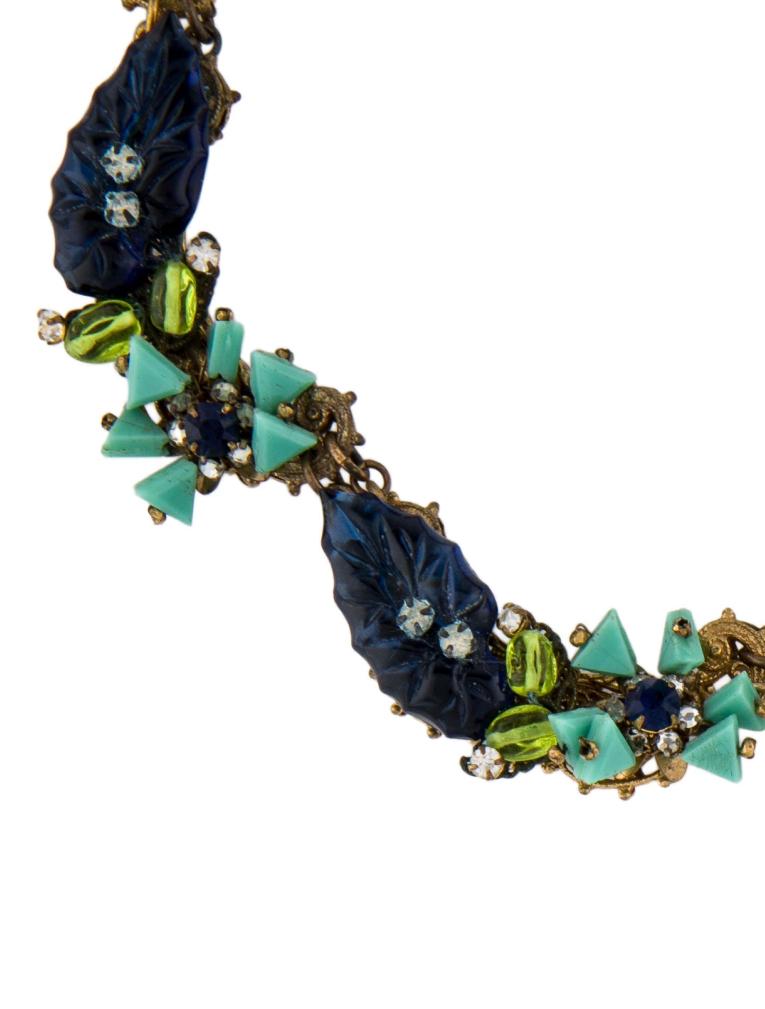 Miriam Haskell Vintage Crystal & Resin Collar Necklace