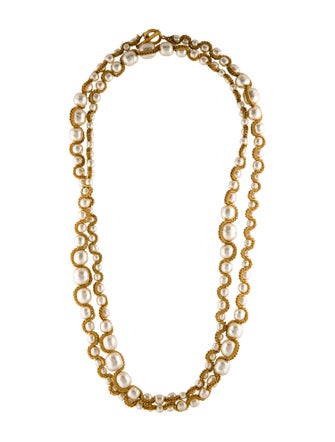 Miriam Haskell Faux Pearl & Crystal