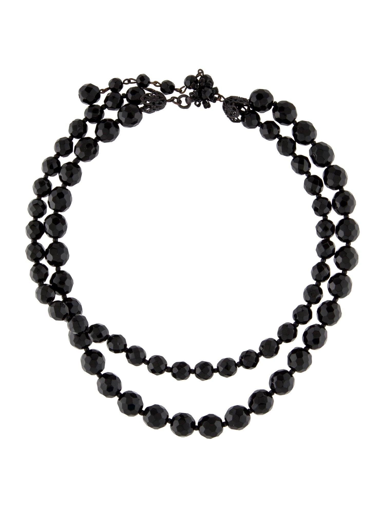 Miriam Haskell Vintage Beaded Multistrand Necklace