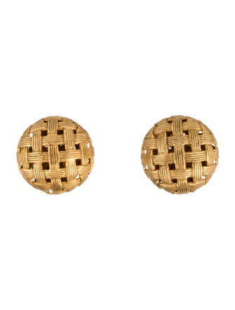Miriam Haskell Woven Clip-On Earrings