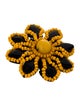 Miriam Haskell Resin & Bead Flower Pin Brooch