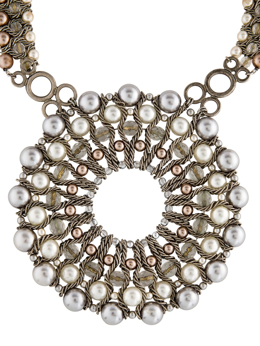 Miriam Haskell Silver-Tone Metal & Gold-Tone Meta… - image 2