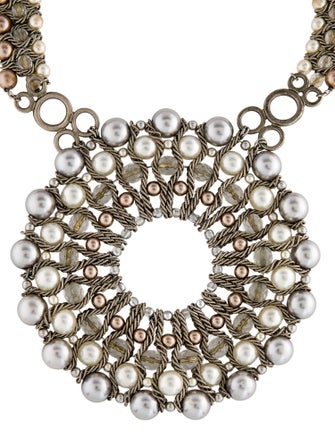 Miriam Haskell Faux Pearl Choker Necklace