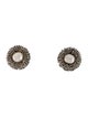Miriam Haskell Faux Pearl & Bead Clip On Earrings