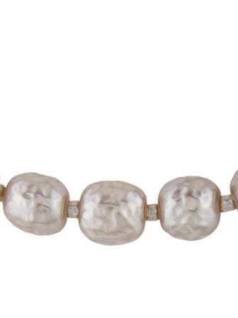 Miriam Haskell Faux Pearl Choker Necklace