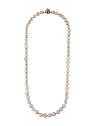 Miriam Haskell Faux Pearl Bead Strand Necklace