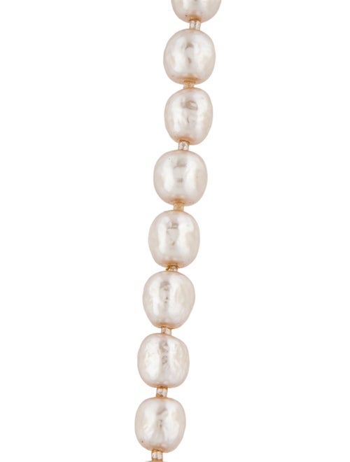 Miriam Haskell Faux Pearl Bead Strand Necklace