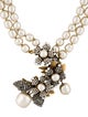 Miriam Haskell Faux Pearl, Bead & Crystals Multistrand Necklace
