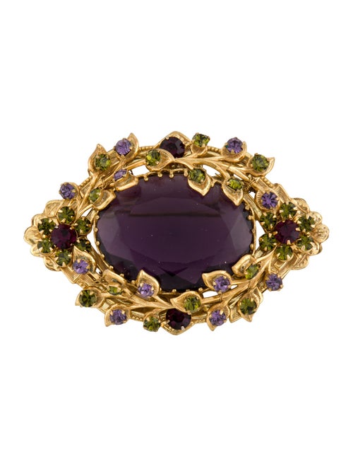 Miriam Haskell Crystal Brooch Pin