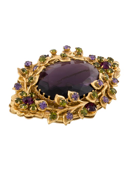 Miriam Haskell Crystal Brooch Pin