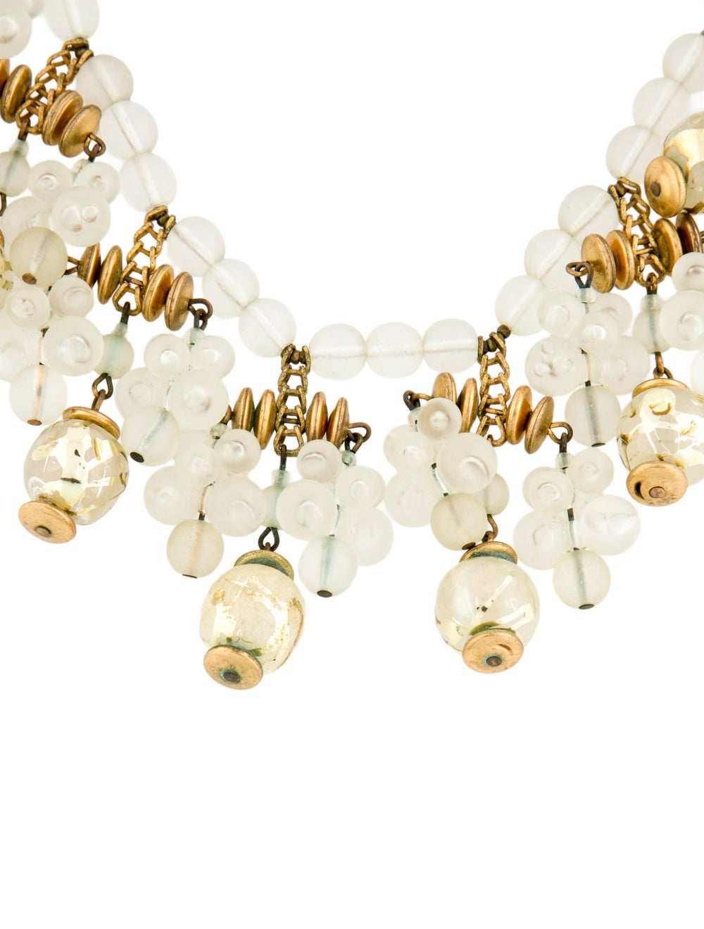 Miriam Haskell Gold-Tone Metal & Bead - image 2