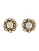 Miriam Haskell Faux Pearl & Crystal Clip-On Earrings
