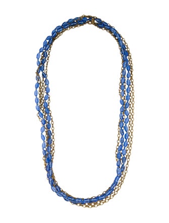 Miriam Haskell Glass & Bead Multistrand Necklace