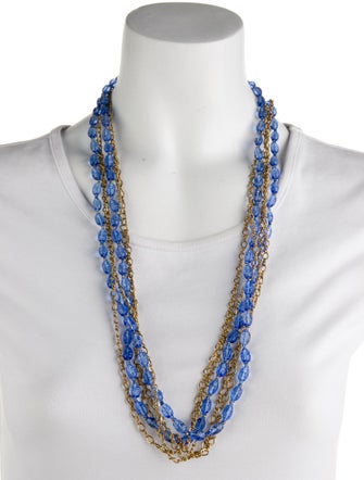 Miriam Haskell Glass & Bead Multistrand Necklace