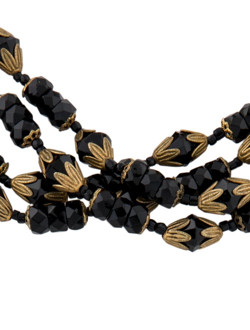 Miriam Haskell Beaded Multistrand Collar Necklace