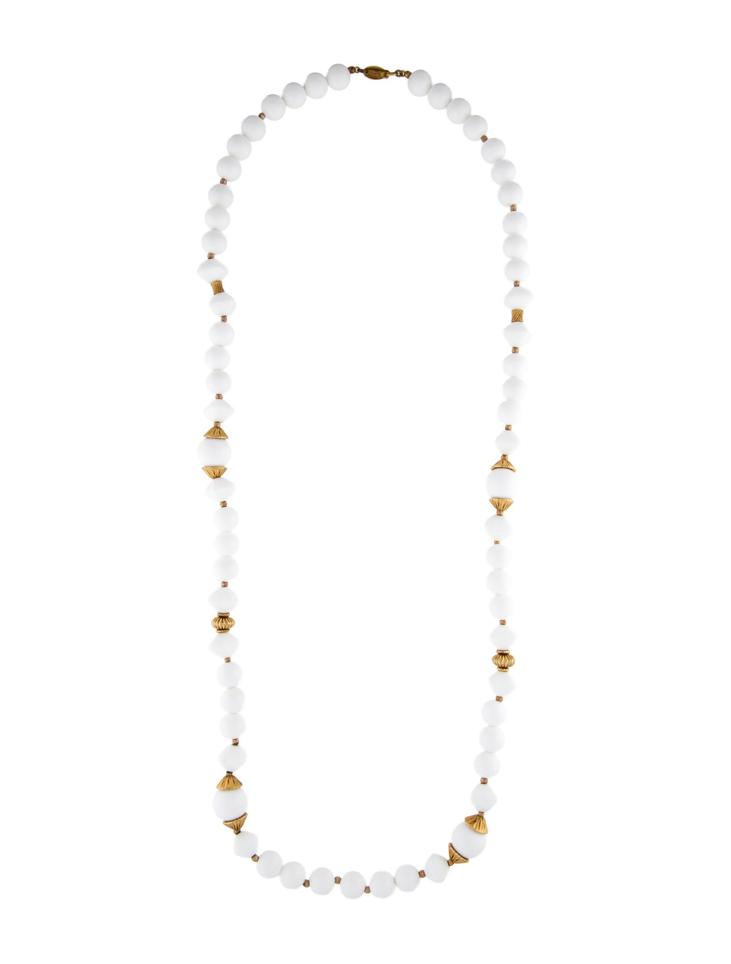 Miriam Haskell Resin Beaded Long Necklace
