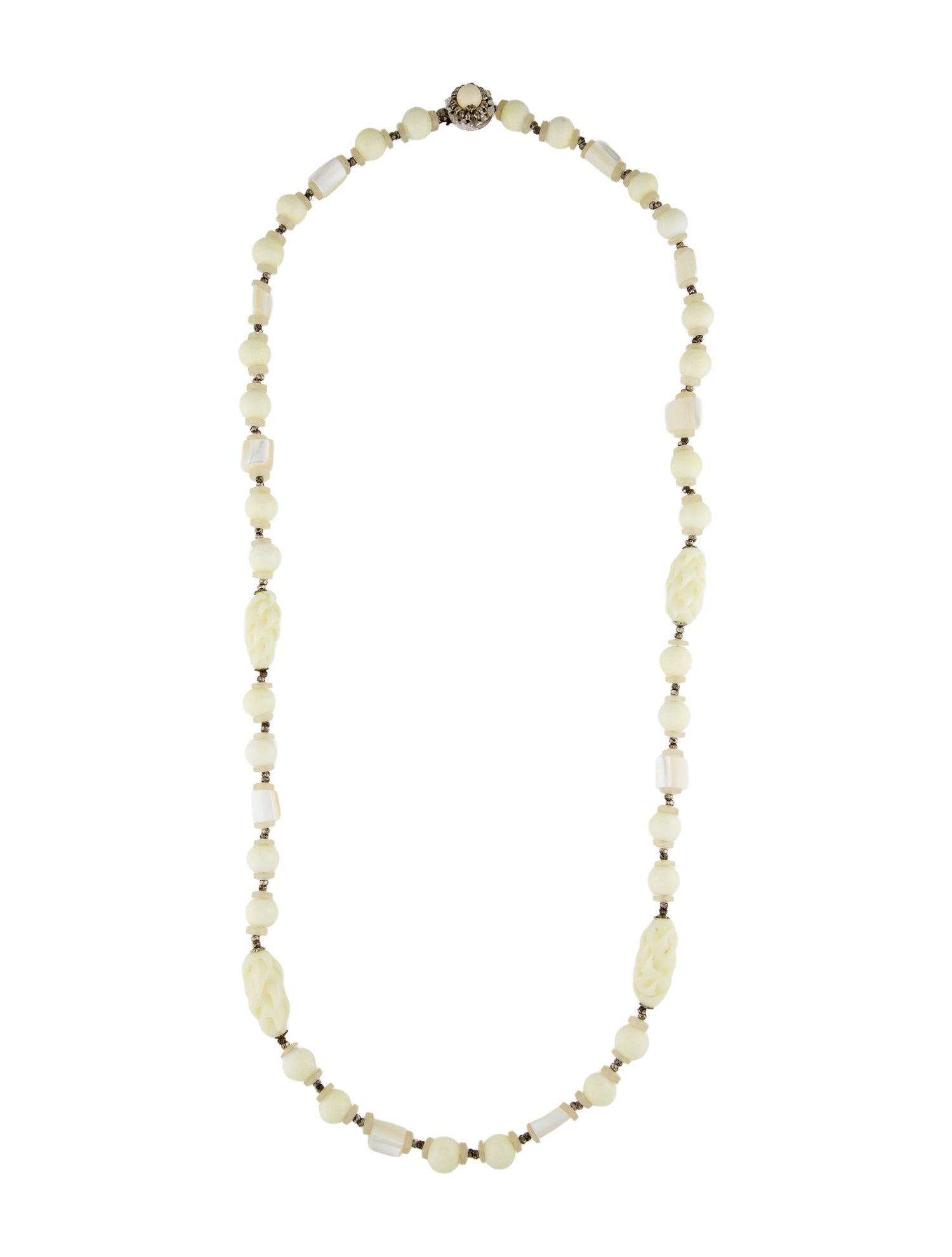 Miriam Haskell Mother of Pearl Bead Necklace