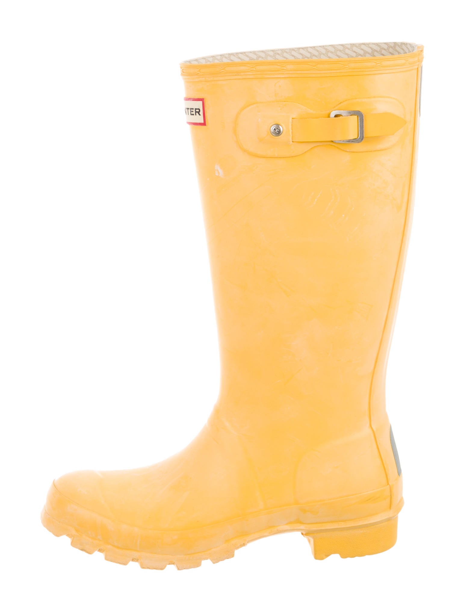 Hunter Boys' KneeHigh Rain Boots Yellow Sizes 716, Boys WH820949
