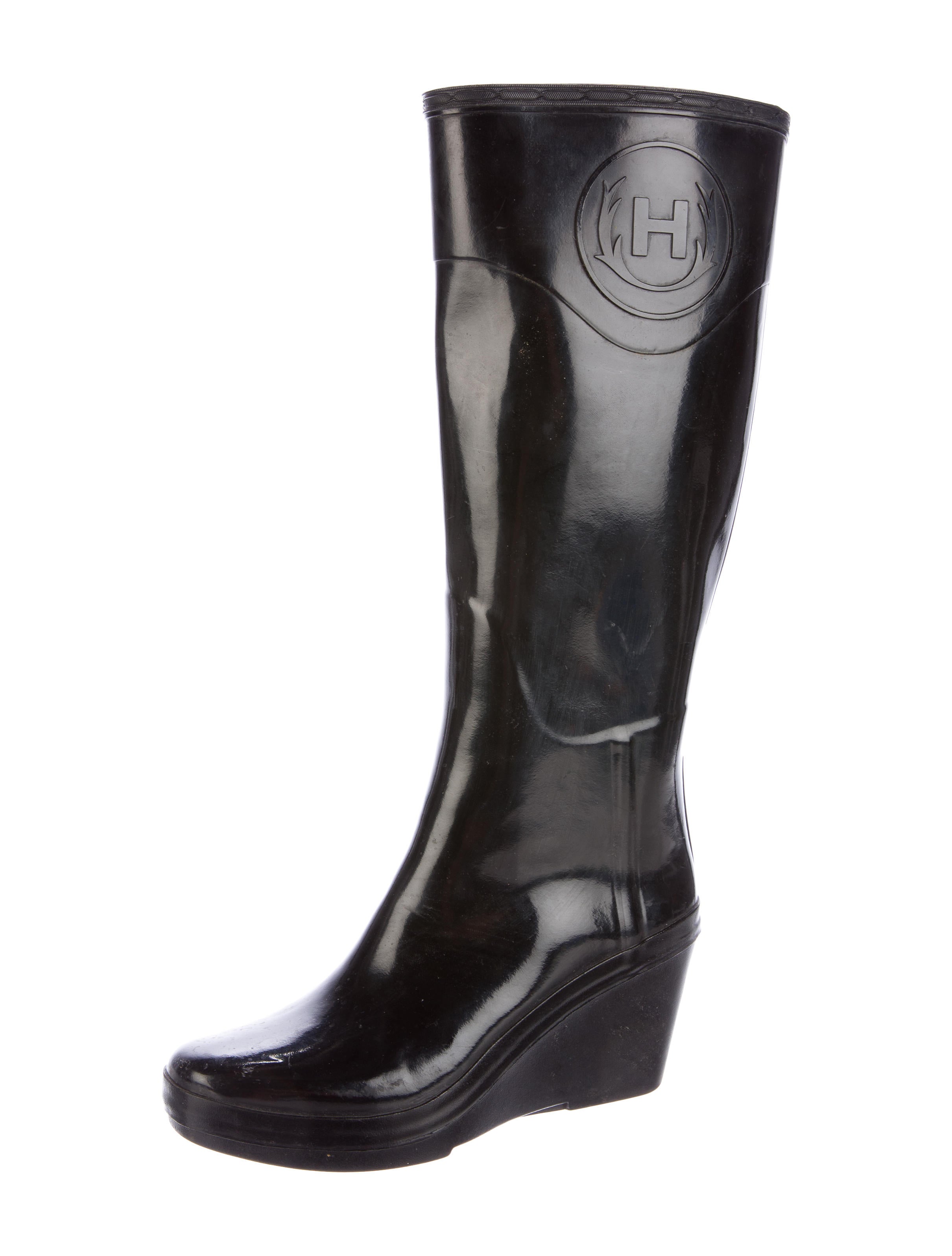 hunter wedge rain boots