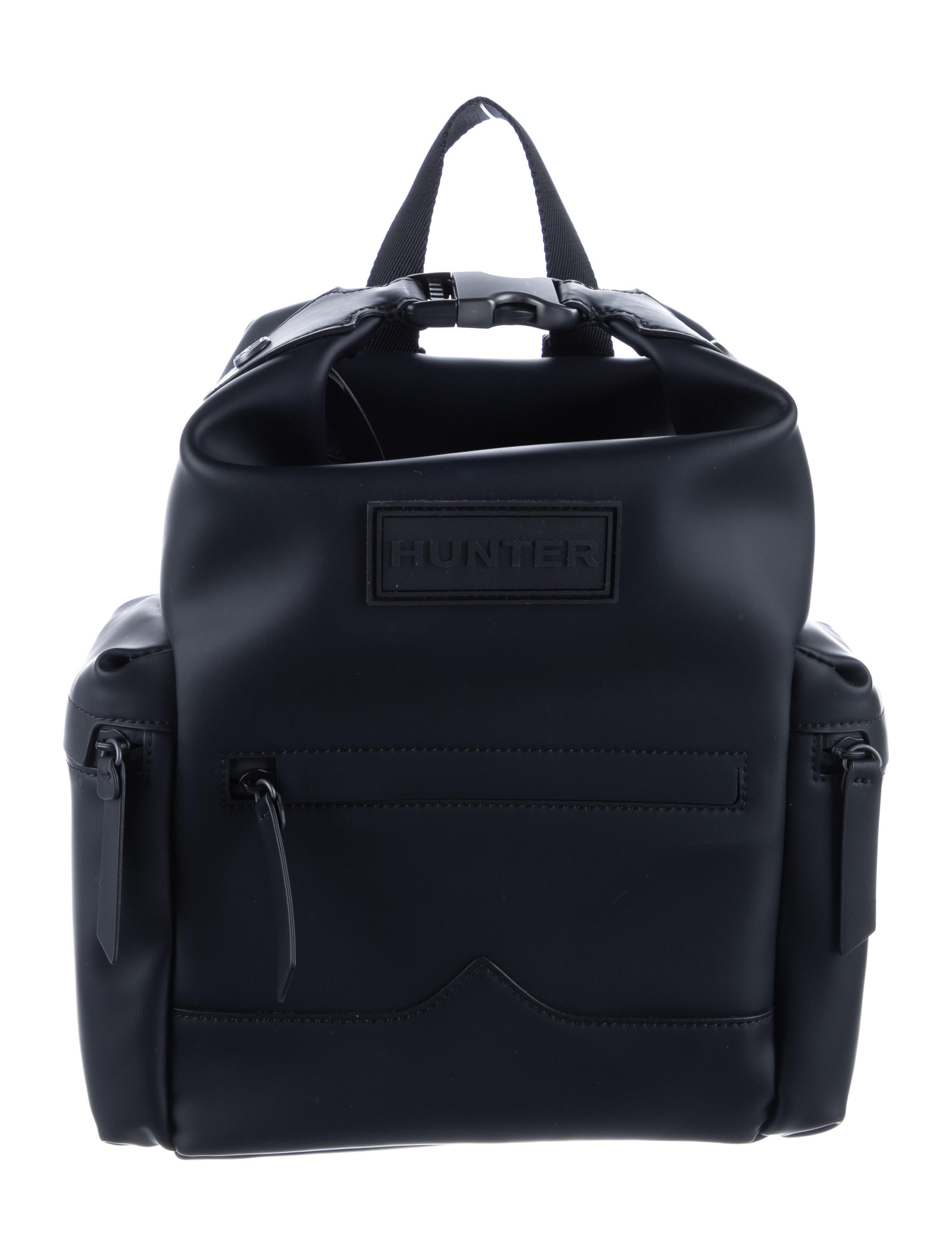 Hunter Rubberised Leather Backpack Black Backpacks, Bags WH835668