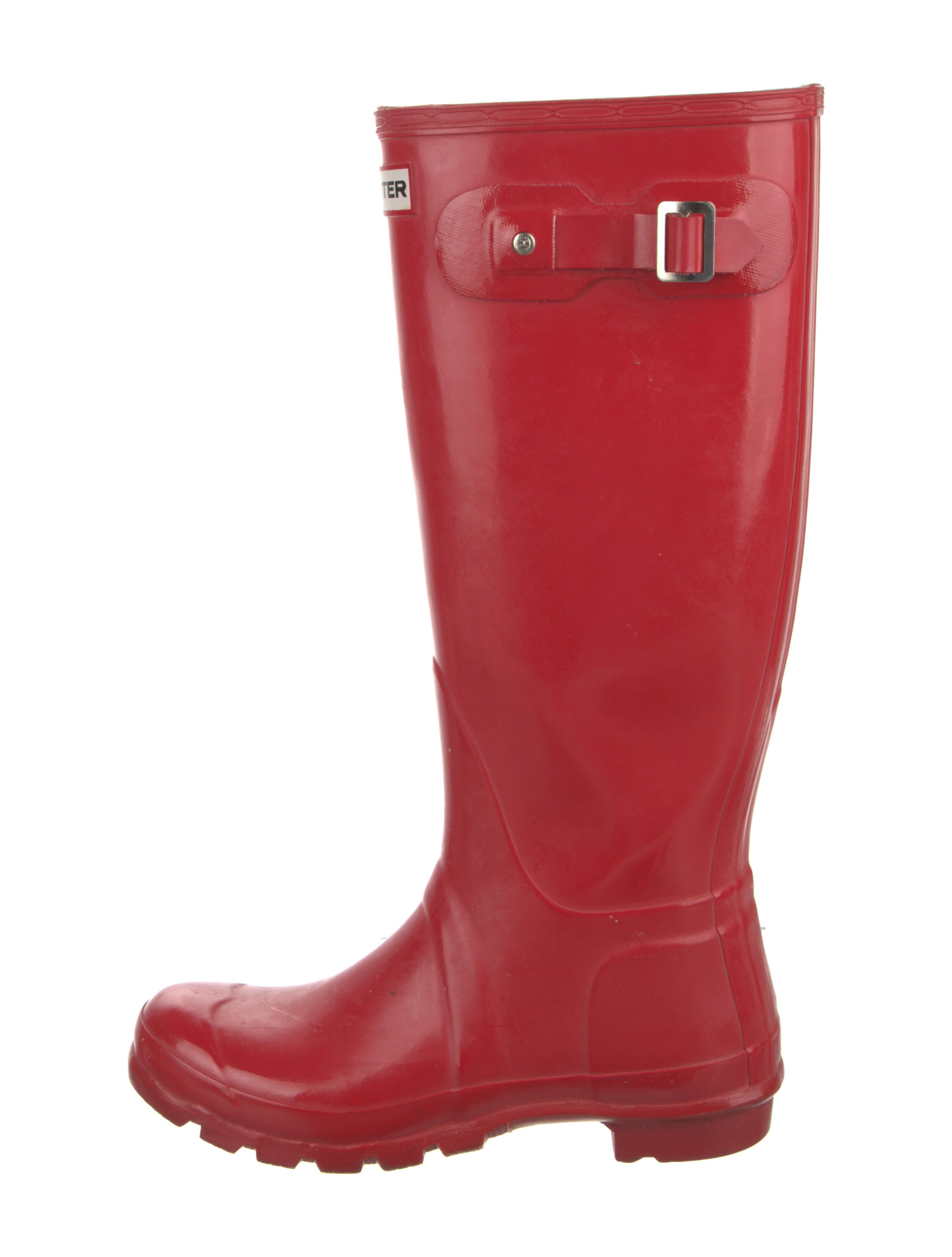 Hunter Rubber Rain Boots Red Boots, Shoes WH835848 The RealReal