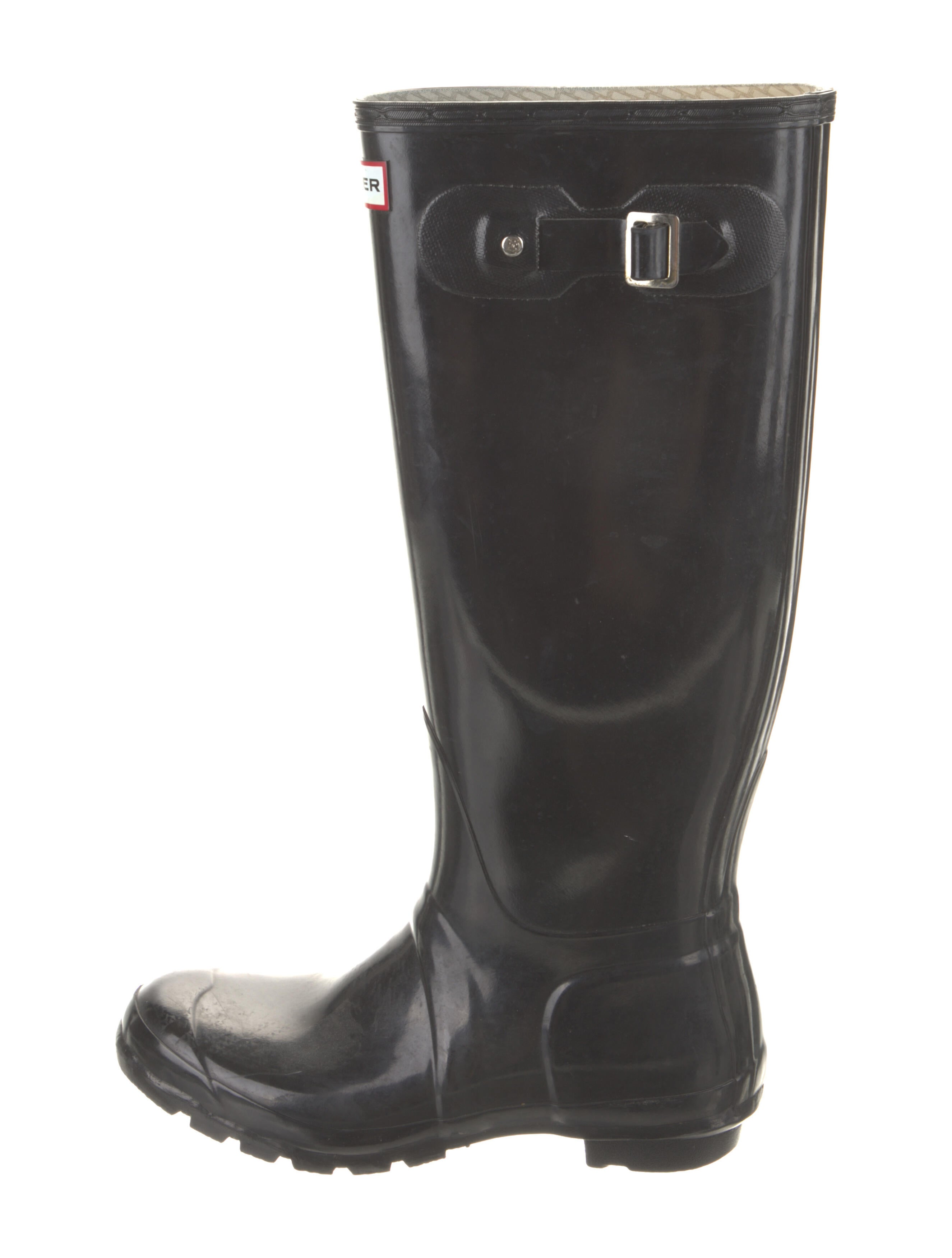 Hunter Rubber Rain Boots Black Boots, Shoes WH836015 The RealReal