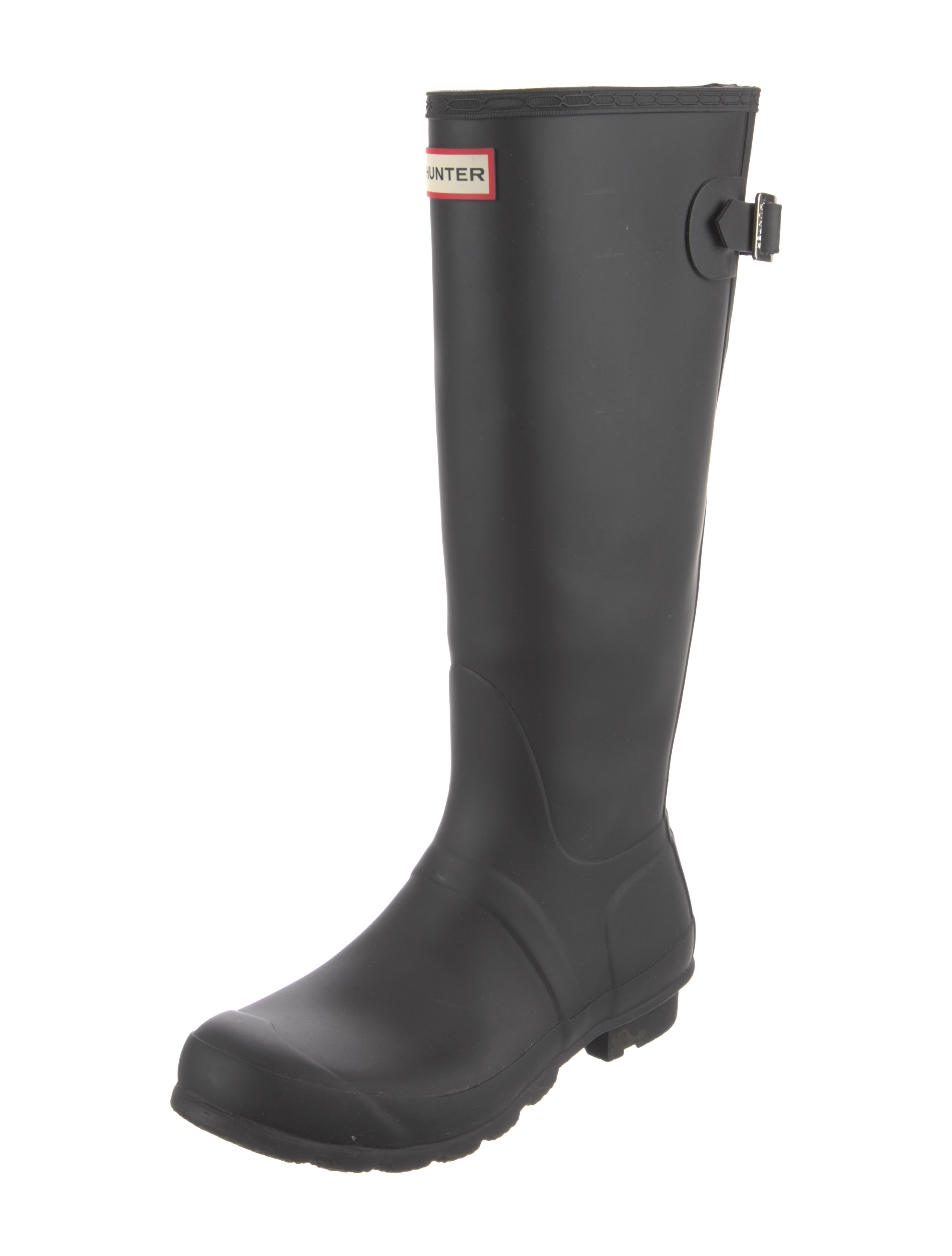 Hunter Gabby Lace-Up Boots - Black 