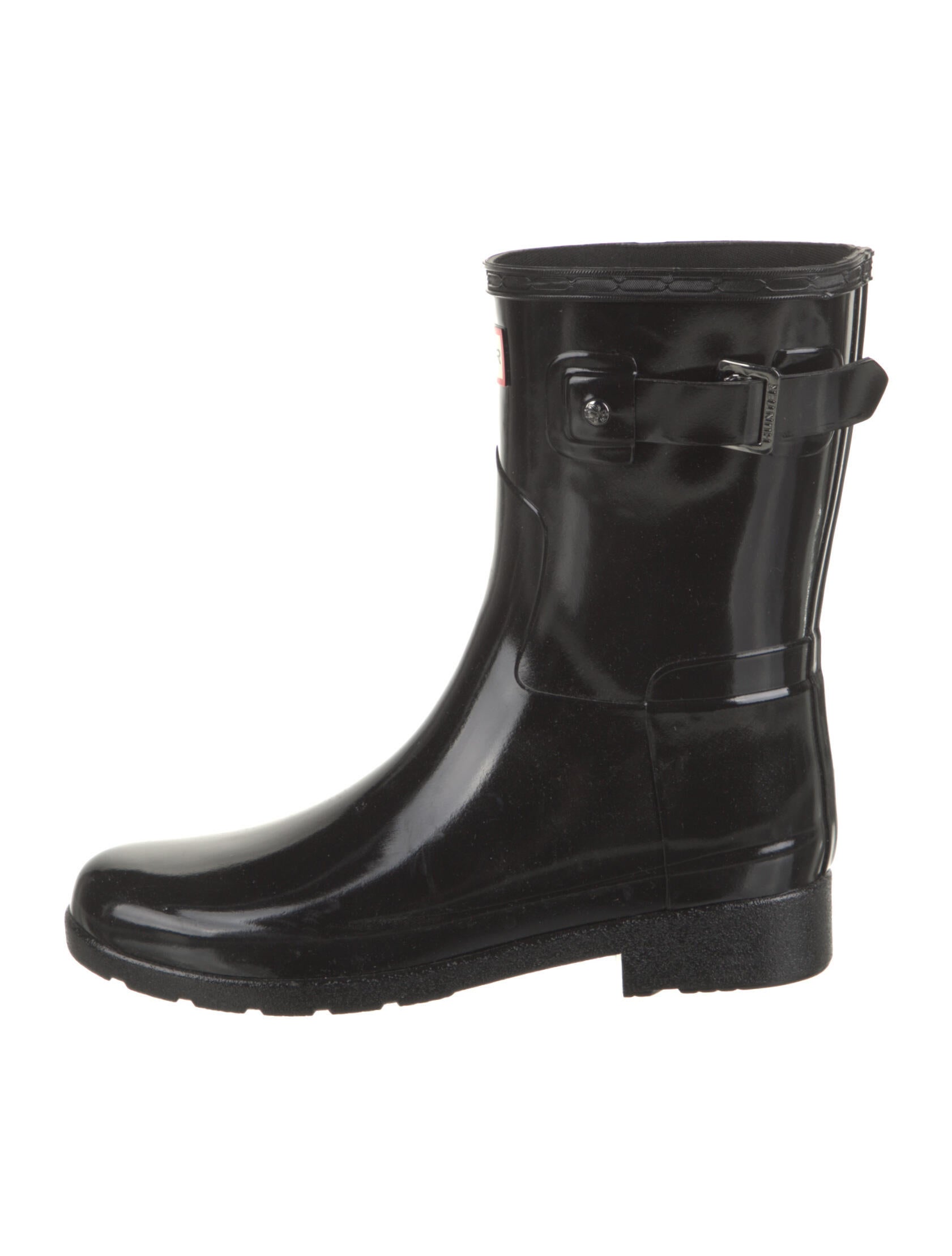 Hunter Rubber Rain Boots Black Boots, Shoes WH837751 The RealReal
