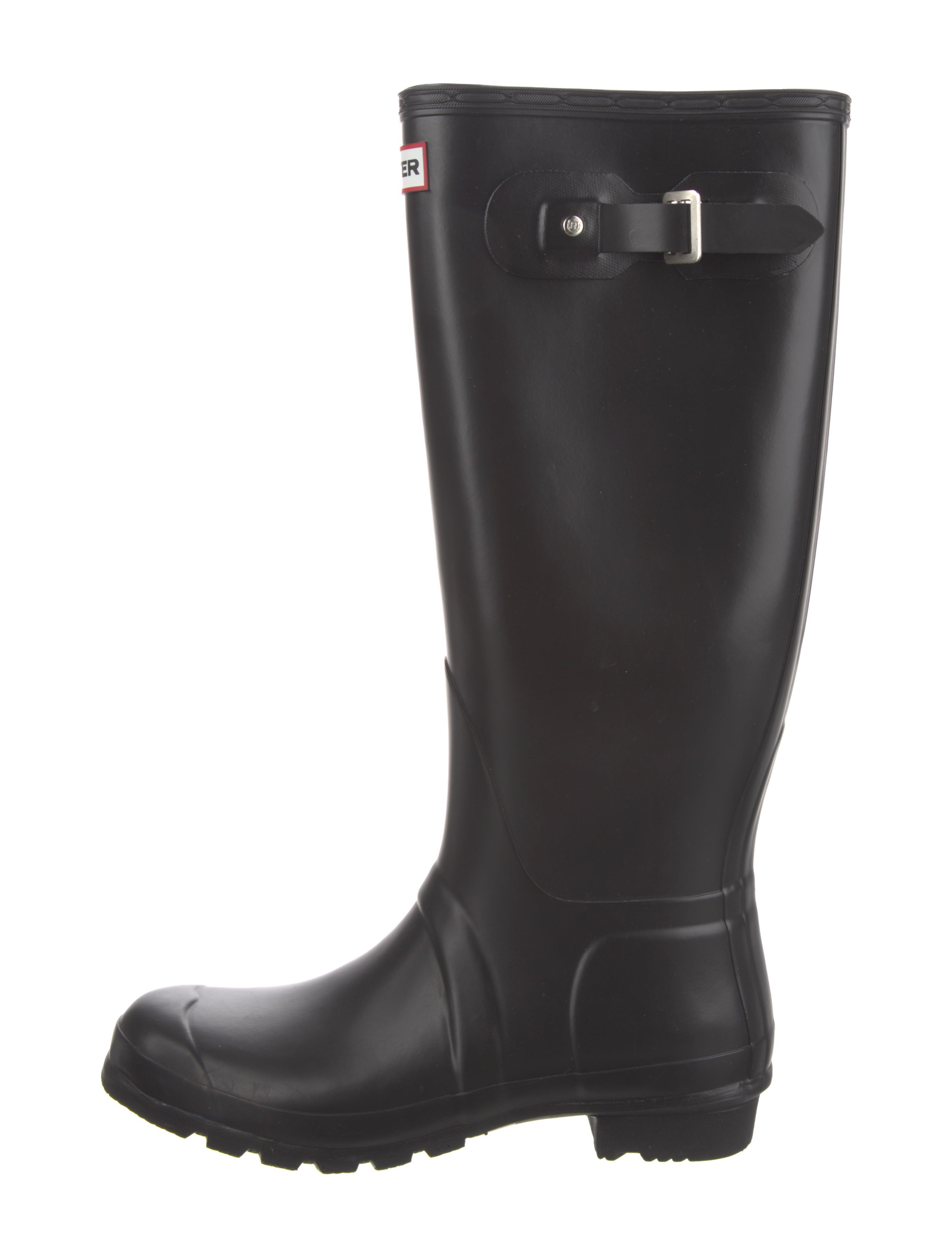 Hunter Rubber Rain Boots Black Boots, Shoes WH838519 The RealReal