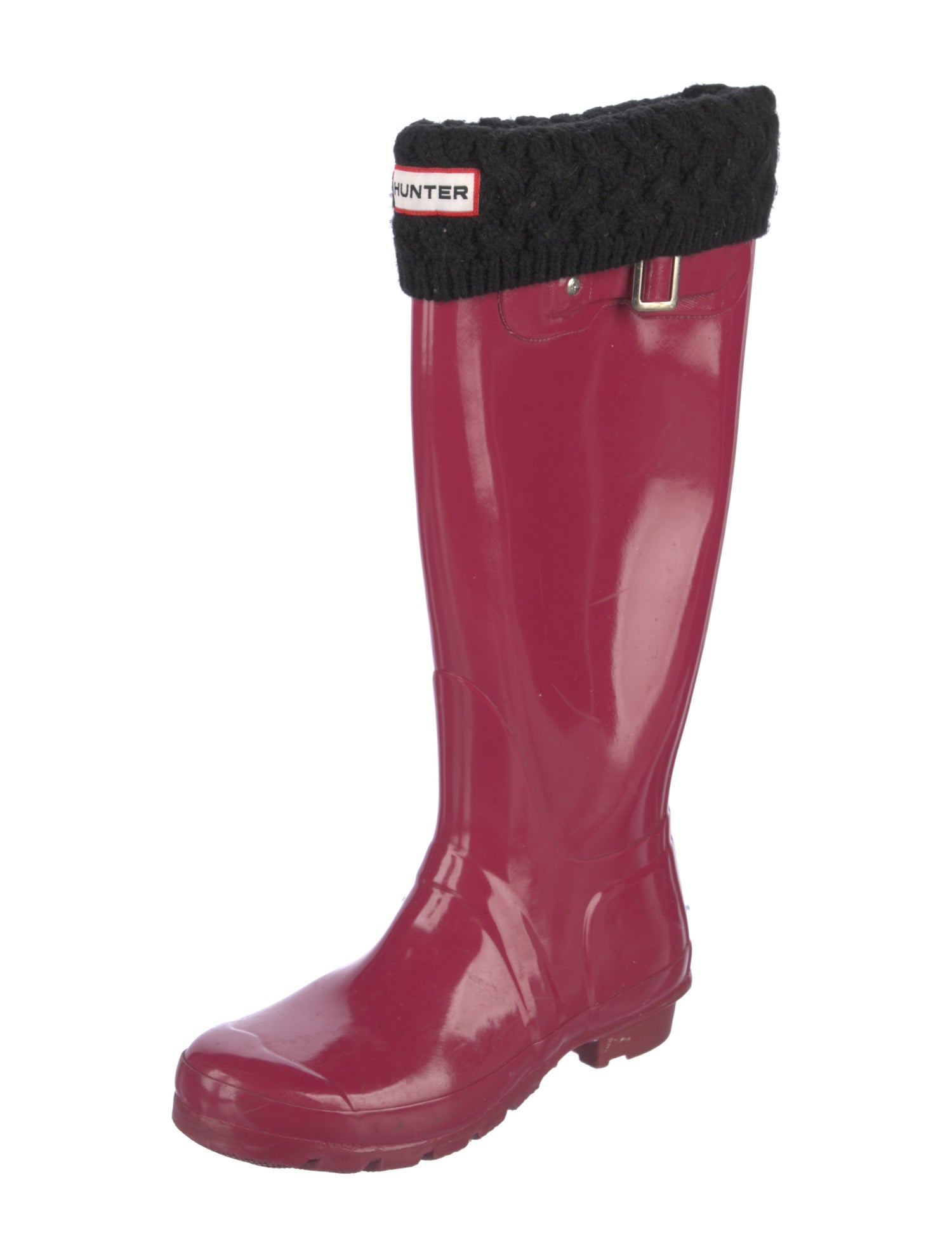 Hunter Rubber Colorblock Pattern Rain Boots