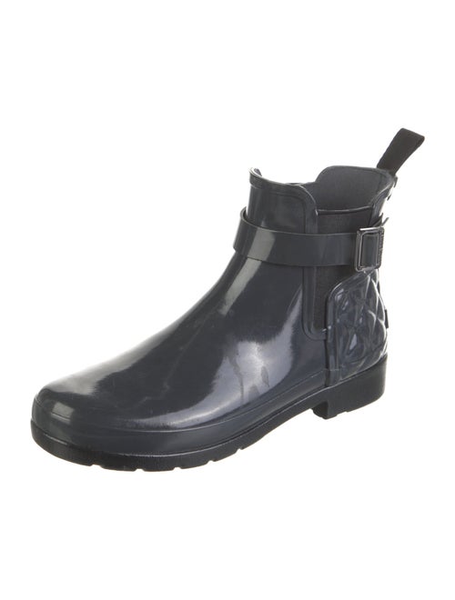Hunter Quilted Pattern Rubber Rain Boots