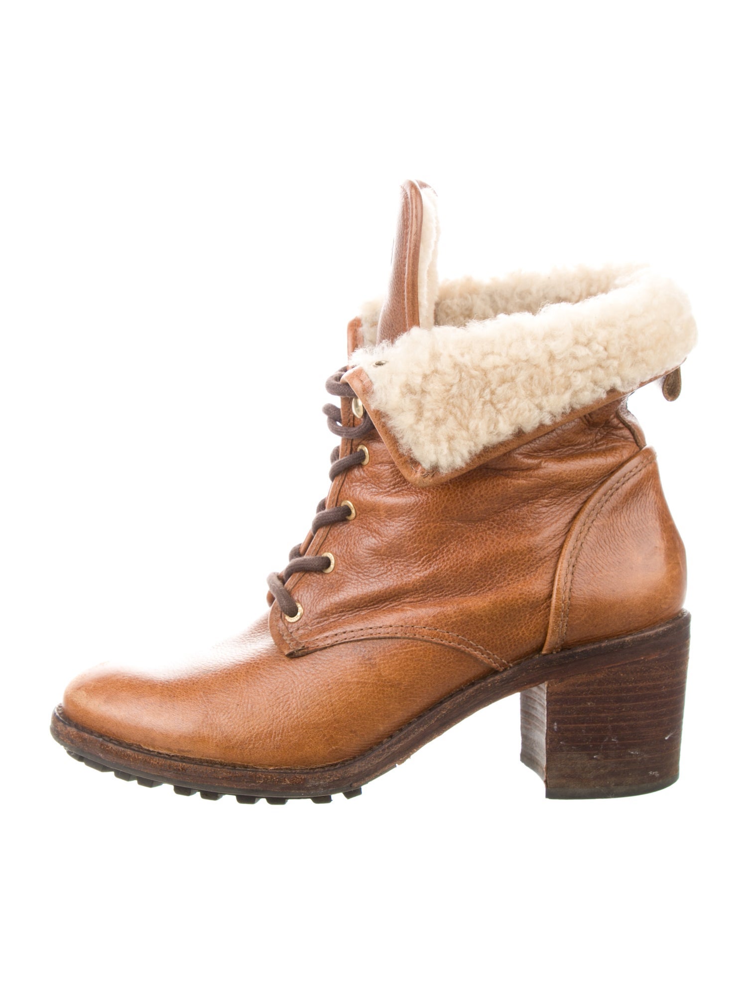 Hunter Leather Lace-Up Boots