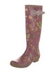Hunter Rubber Floral Print Rain Boots