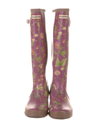 Hunter Rubber Floral Print Rain Boots
