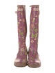 Hunter Rubber Floral Print Rain Boots