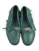 Hunter Leather Fringe Trim Accent Moccasins