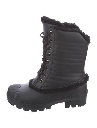 Hunter Rubber Embroidered Accent Rain Boots