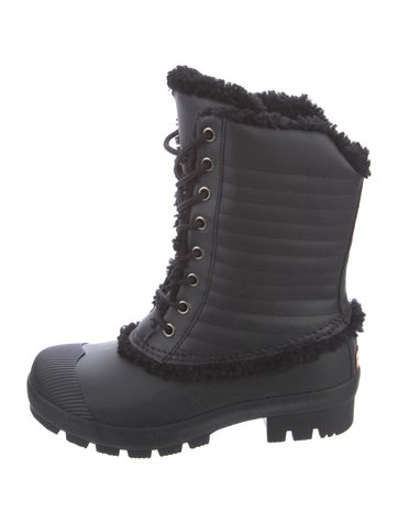 Hunter Boots Rubber Embroidered Accent Rain US 7 |