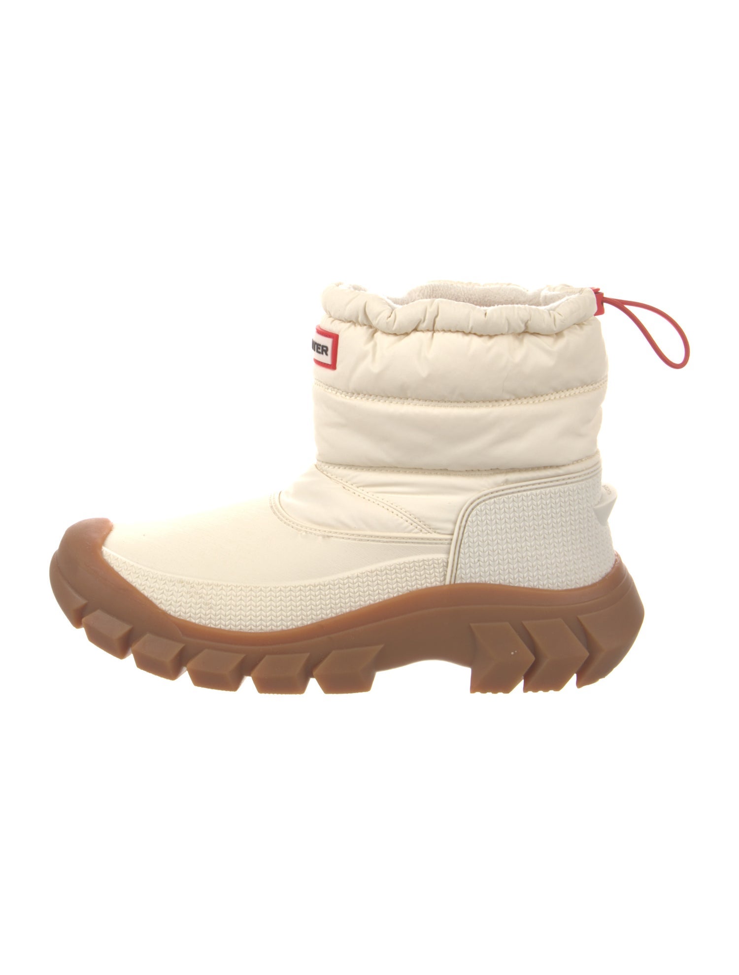 Hunter Leather Colorblock Pattern Rain Boots