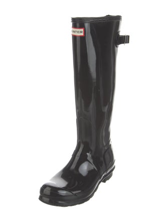 Hunter Rubber Embroidered Accent Rain Boots