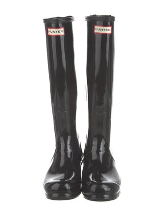 Hunter Rubber Embroidered Accent Rain Boots