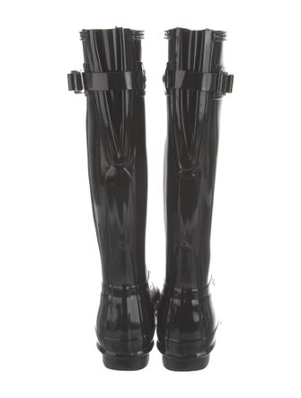 Hunter Rubber Embroidered Accent Rain Boots
