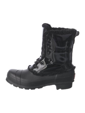 Hunter Rubber Faux Fur Trim Rain Boots