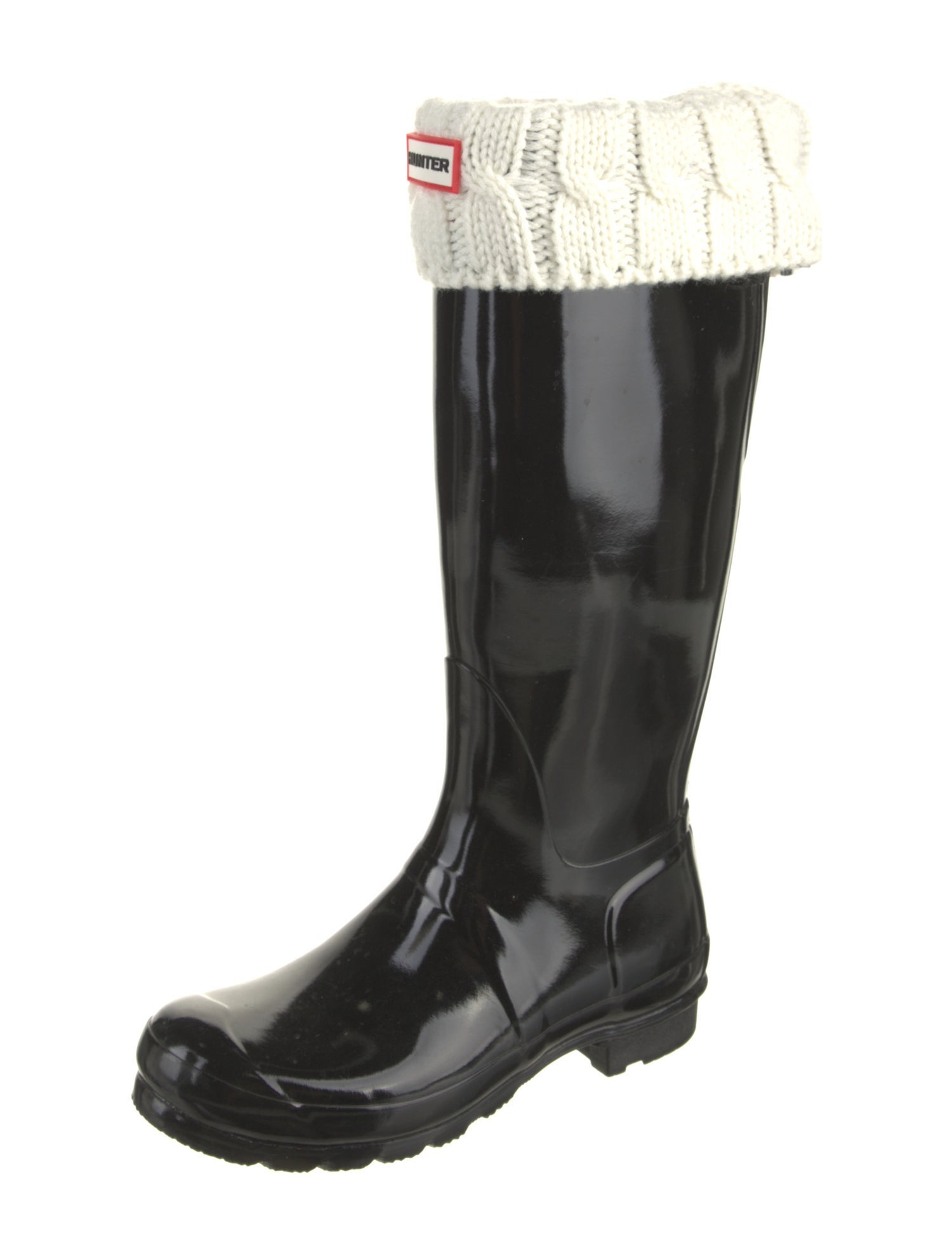 Hunter Rubber Colorblock Pattern Rain Boots