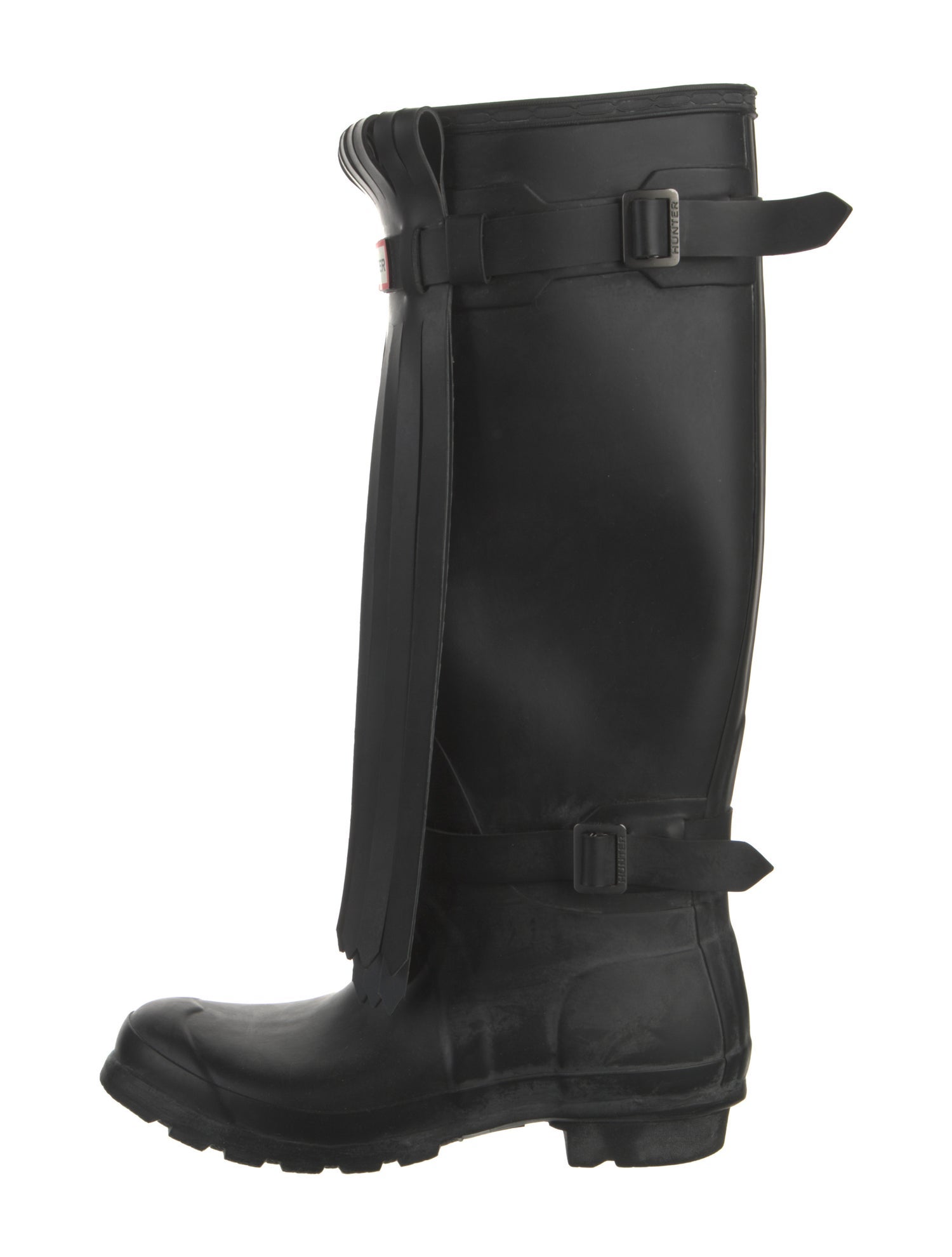 Hunter Rubber Fringe Trim Accent Rain Boots