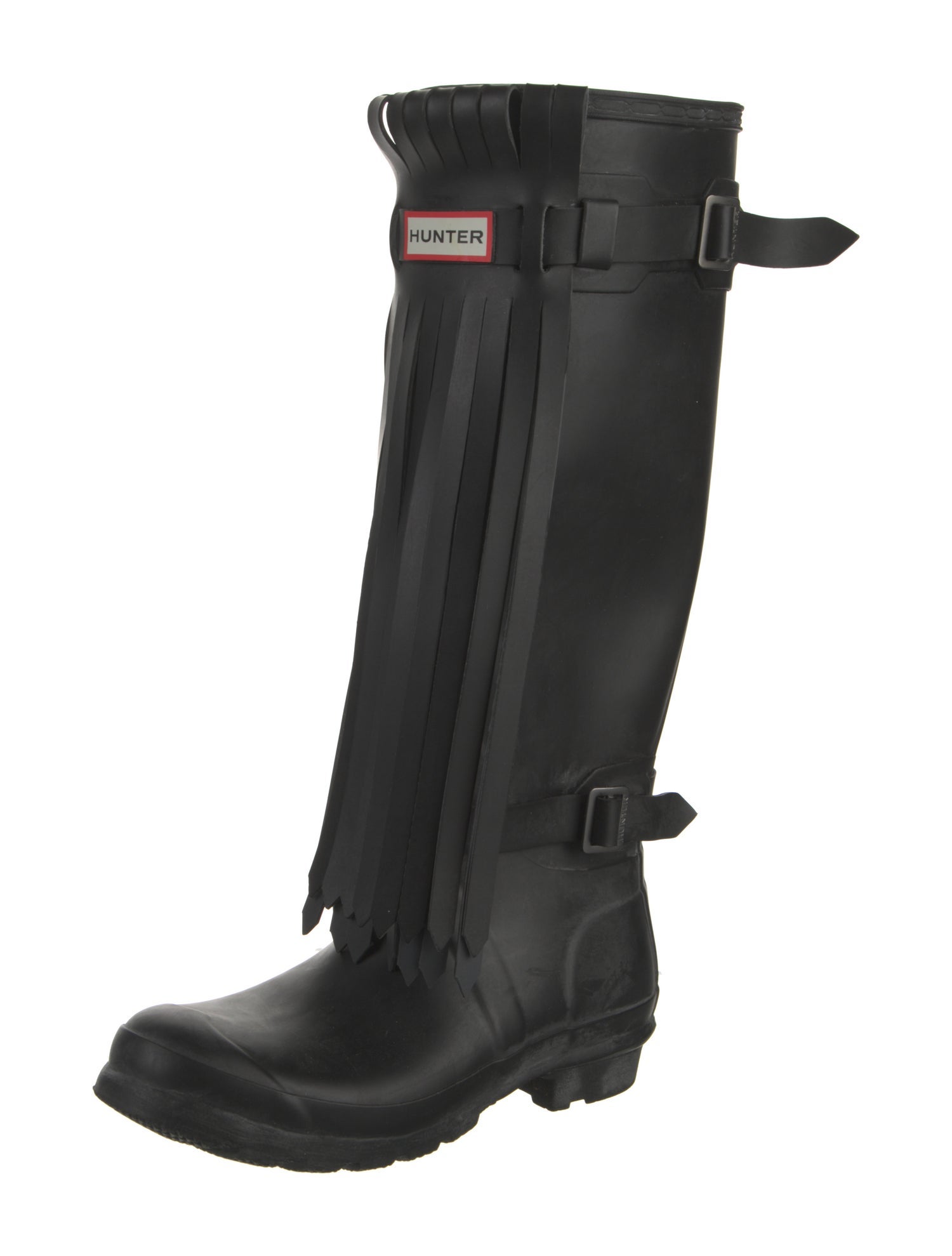 Hunter Rubber Fringe Trim Accent Rain Boots
