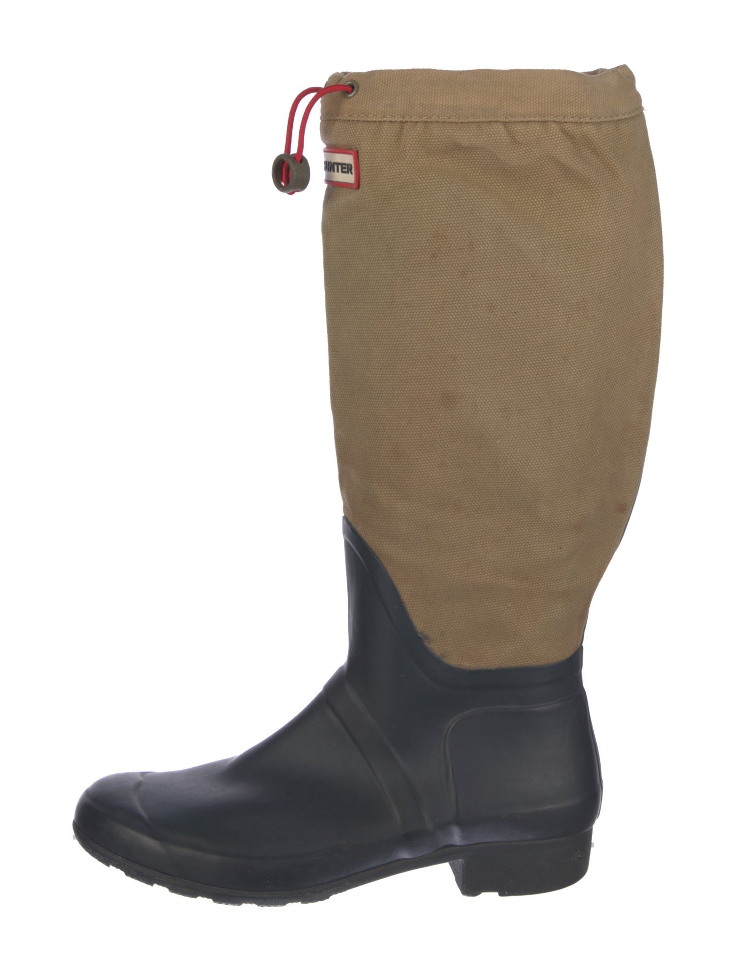 Hunter Canvas Colorblock Pattern Rain Boots