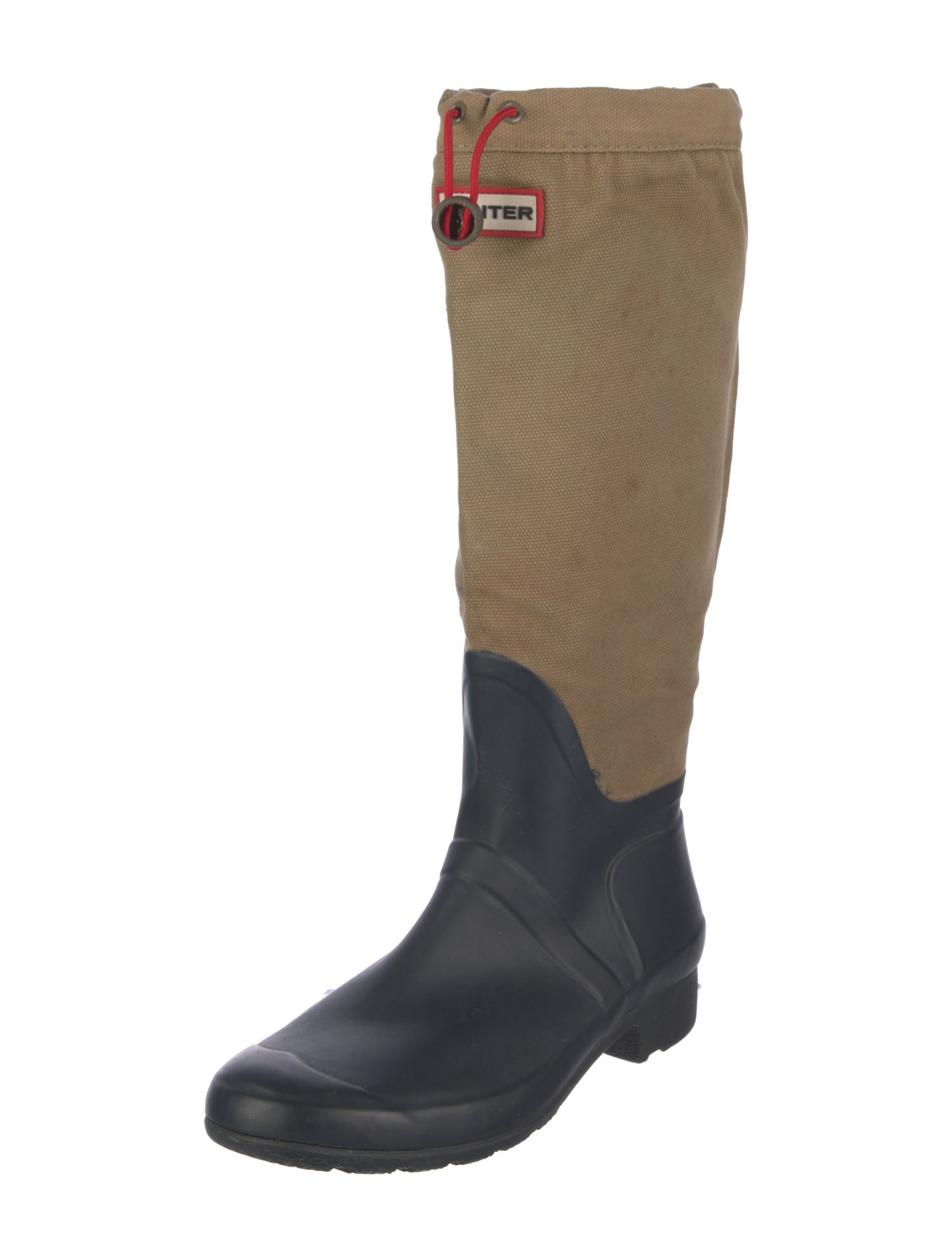 Hunter Canvas Colorblock Pattern Rain Boots