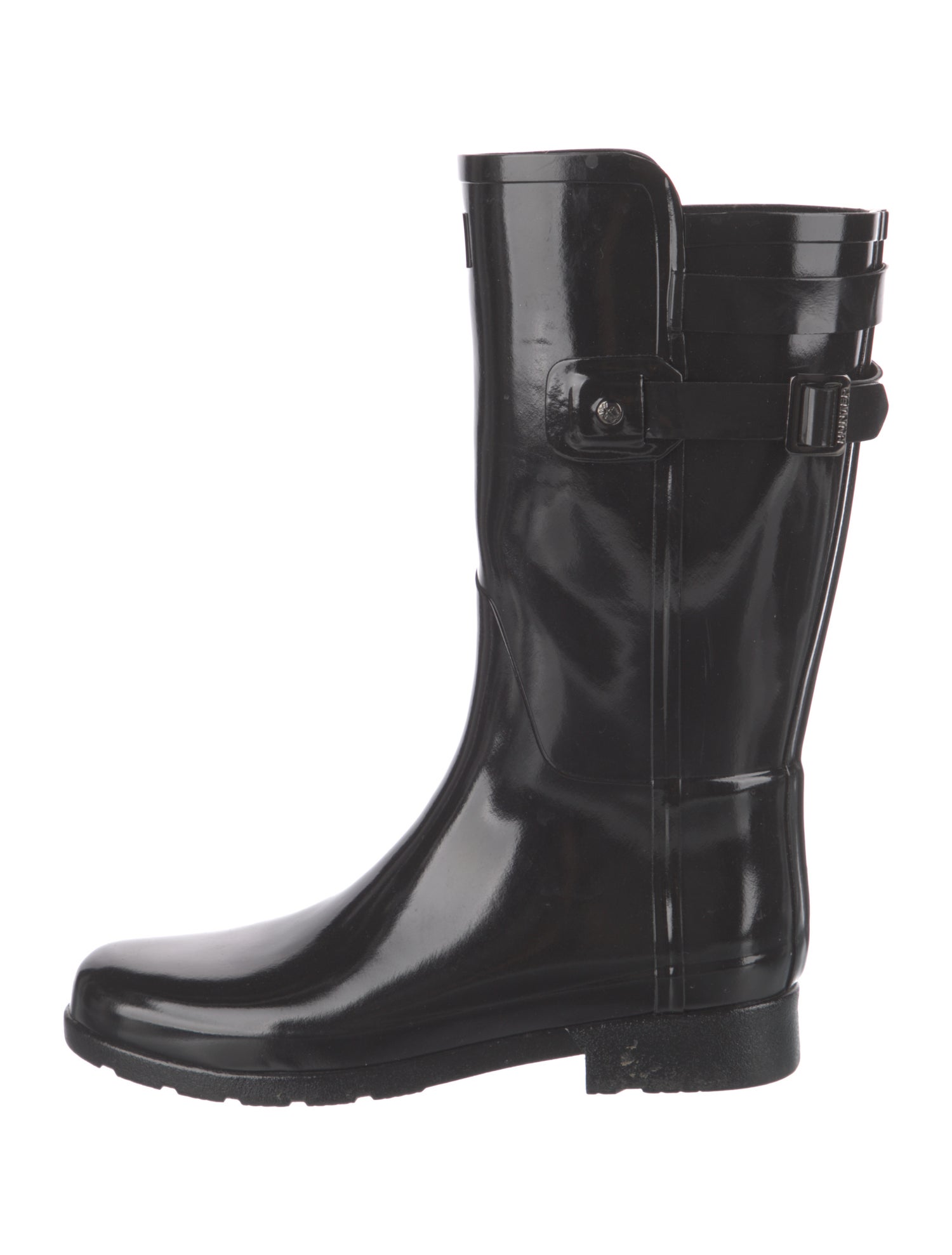 Hunter Rubber Colorblock Pattern Rain Boots