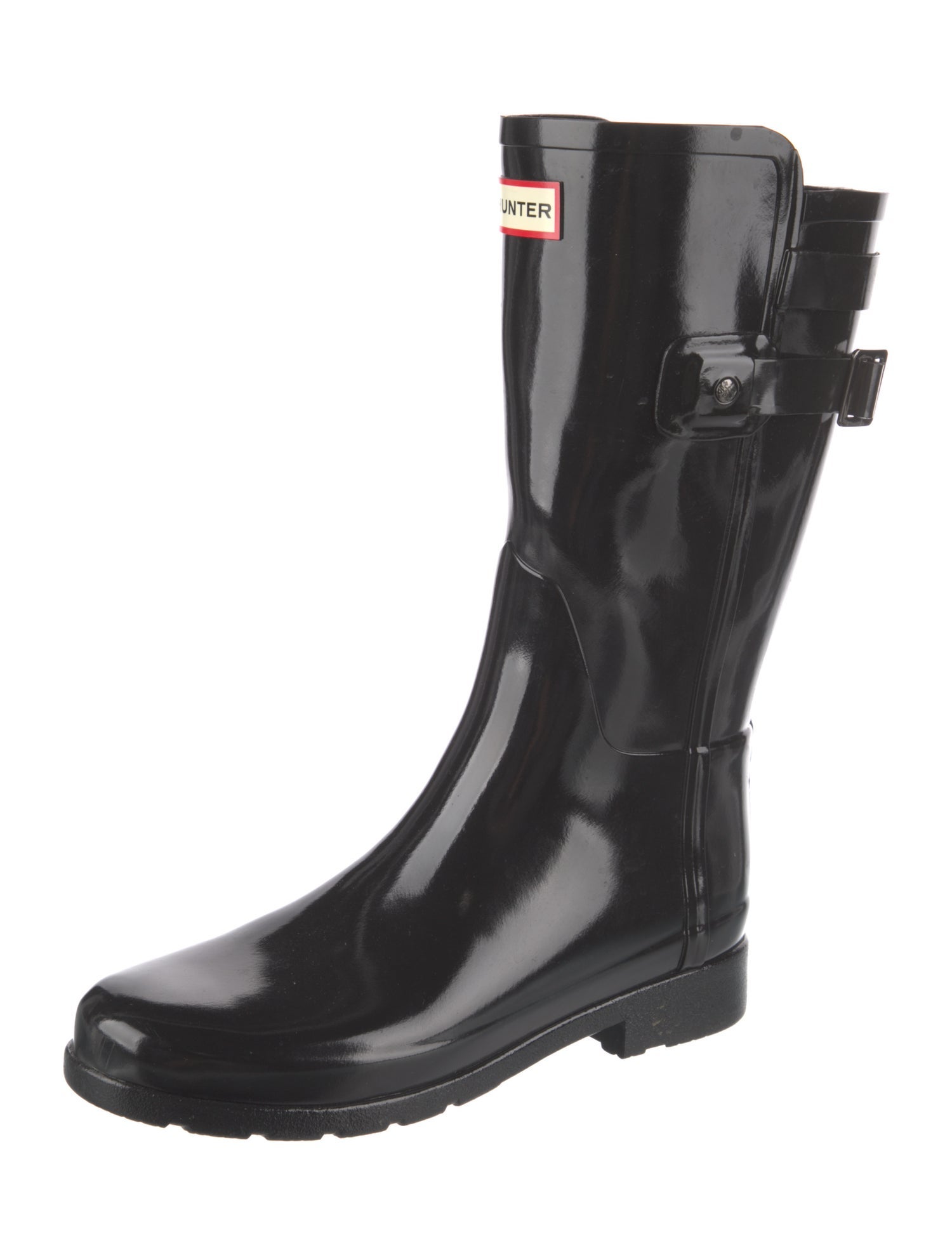 Hunter Rubber Colorblock Pattern Rain Boots